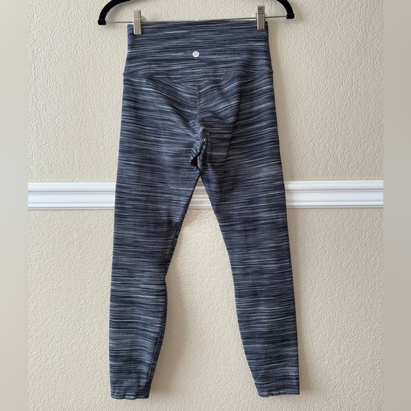 Lululemon Align Pant II 25" Mini Space Dye Herringbone Heathered Black White 6 - Picture 10 of 10